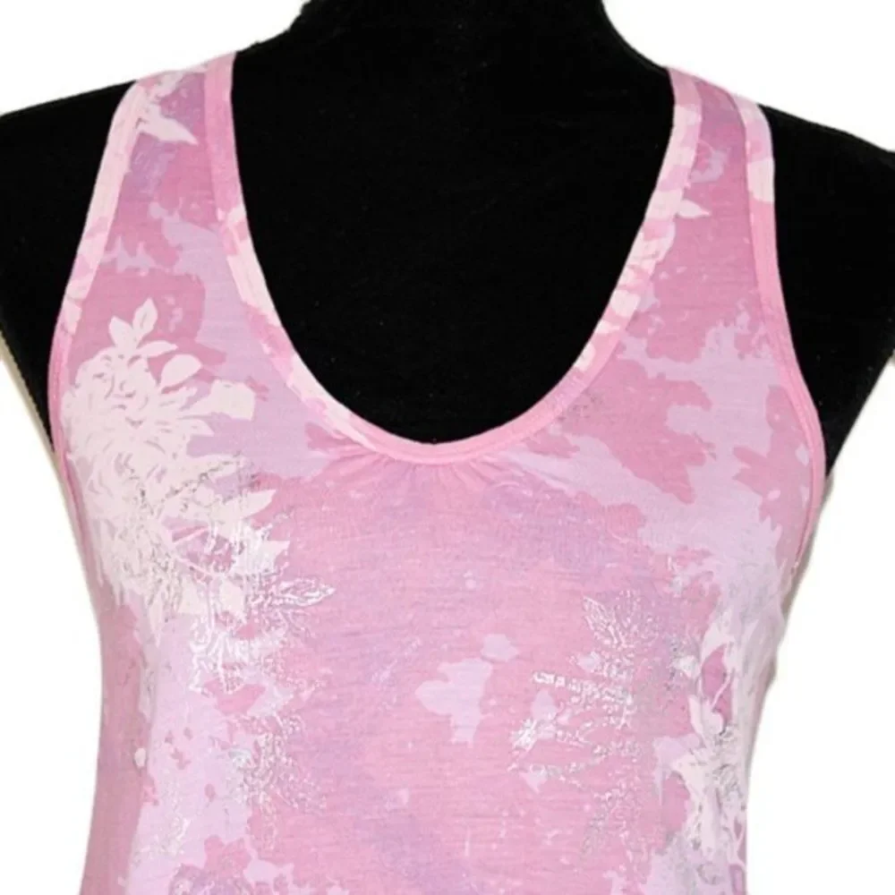 Prima Danskin Floral Racer Back Tank Top NWT